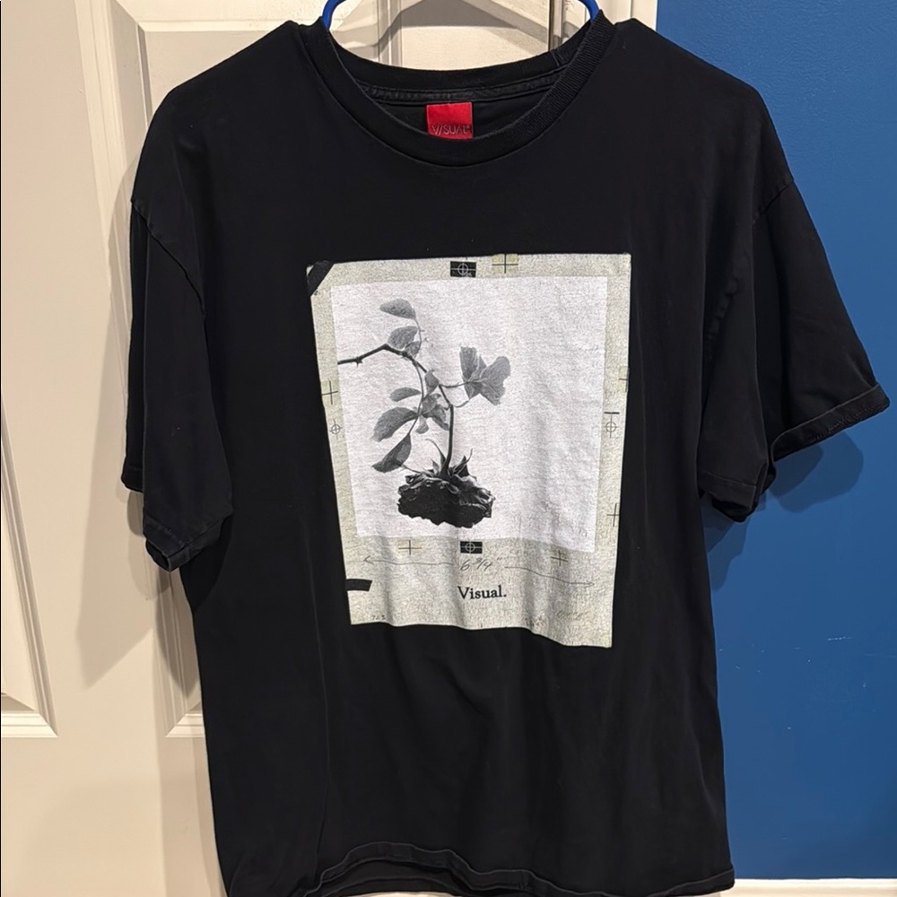 Black Short Sleeve Tee with Graphic Design